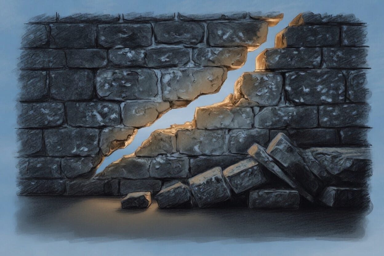 "There is a crack in everything, that's how the light gets in." — Leonard Cohen, Anthem